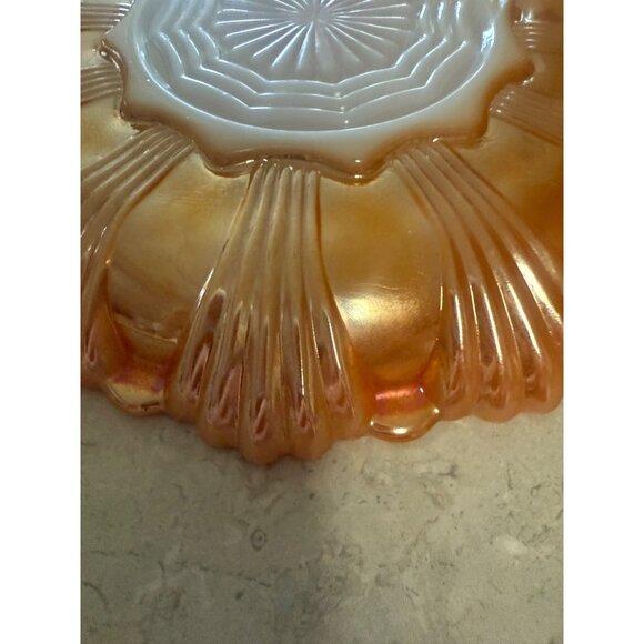 Vintage Anchor Hocking Fire King Peach Lusterware Deviled Egg Platter - Picture 6 of 6